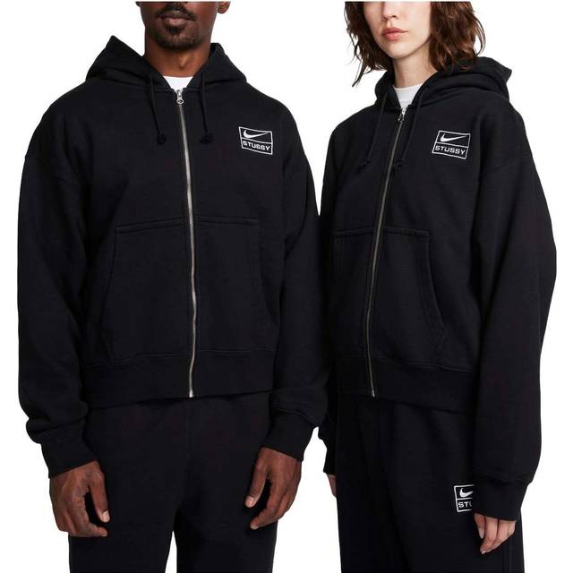 Nike x Stussy Stone Washed Fleece Zip Hoodie Asia Sizing 'Black' FJ9176-010 - M