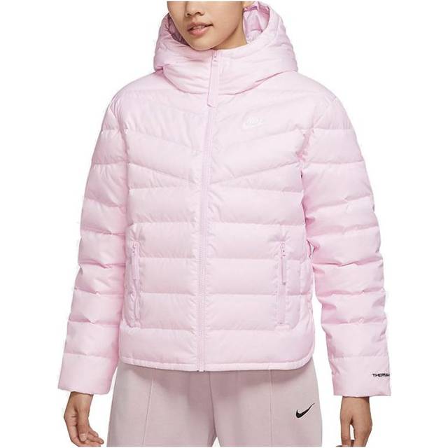 (WMNS) Nike Athleisure Casual Sports Stay Warm Logo Hooded Down Jacket Pink Red DH4074-695 - Default Color