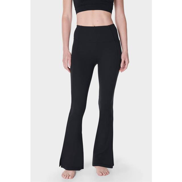 Sweaty Betty Super Soft Flare Yoga Trousers, Black