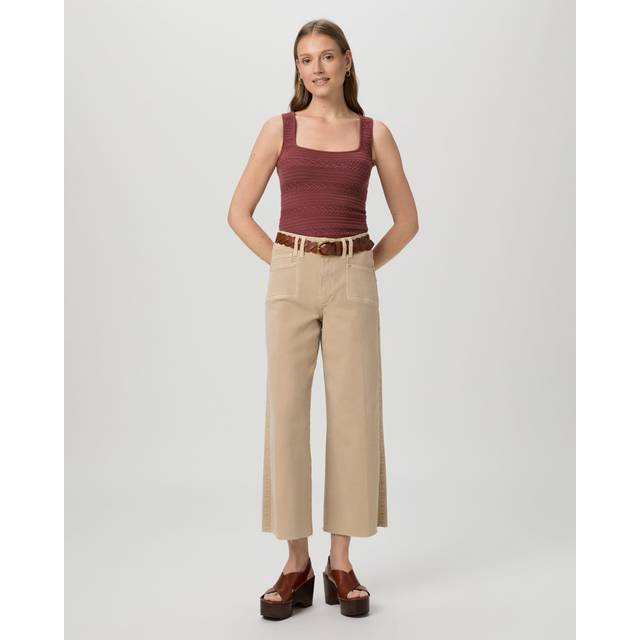 Anessa Raw Hem Jeans with Set-In Pockets - VINTAGE SOFT SAND - 28
