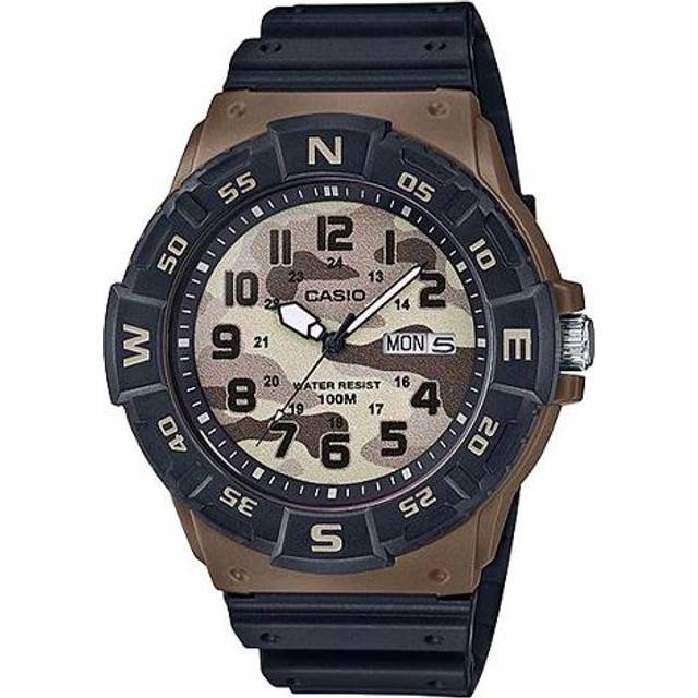 CASIO Camouflage Luminous 100M Waterproof Black Quartz Sports Mens Analog - TO BE CONFIRMED - Free