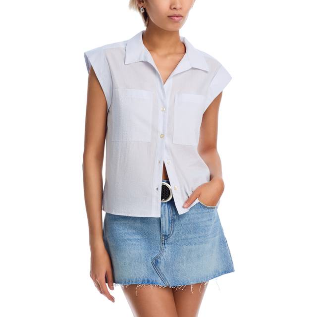 The Seersucker Leisure Shirt - LIGHT CHAMBRAY MULTI - X-Small