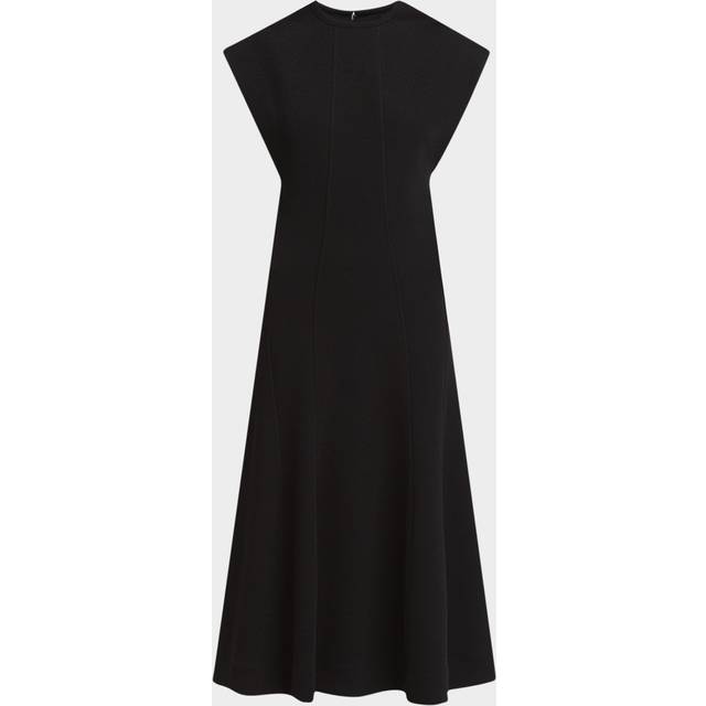 Jil Sander Ribbed-knit midi dress - black (UK 14)
