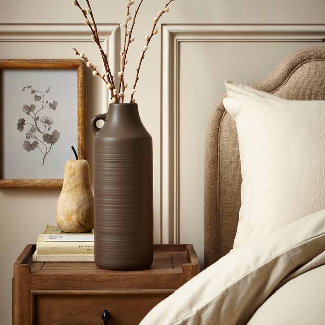 Ceramic Floor Vase - Chocolate