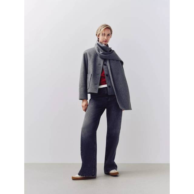 John Lewis ANYDAY Crop Scarf Coat