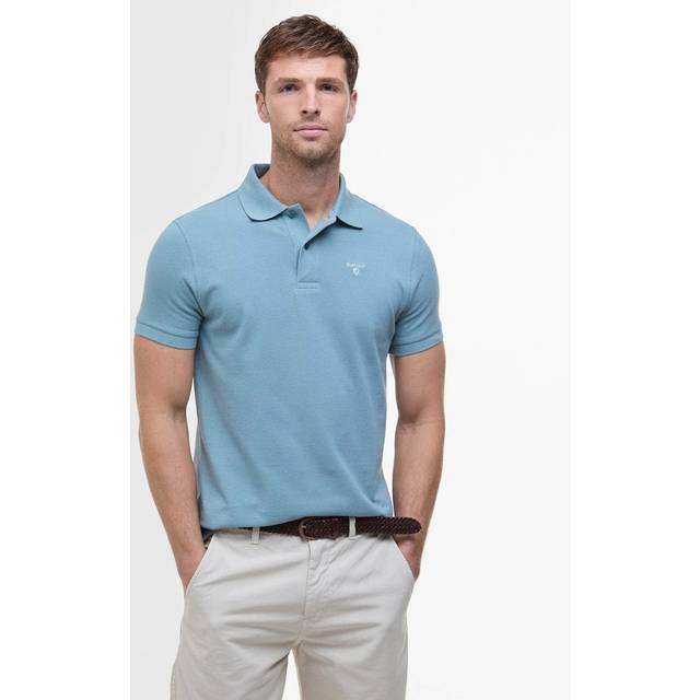 Barbour Mens Lead Sports Polo Shirt - Blue - X-Large