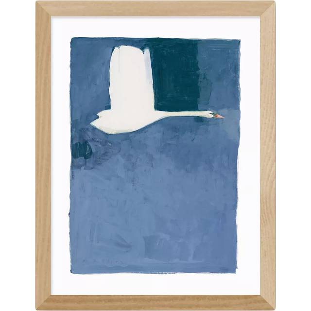 EAST END PRINTS Jörgen Hansson 'Swan II' Framed Print