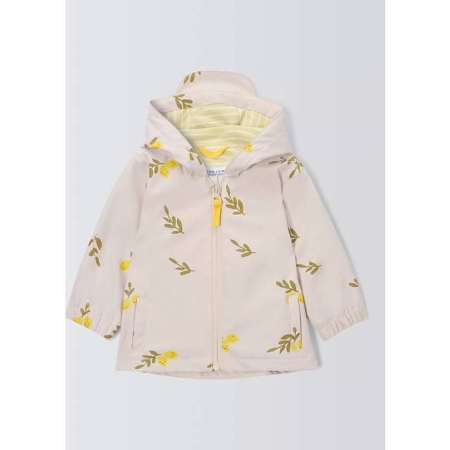John Lewis Baby Water Resistant Lemons Rain Mac Jacket, Multi