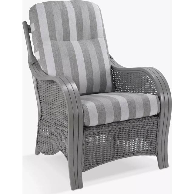Desser Turin Rattan Striped Lounge Chair, Duke Grey