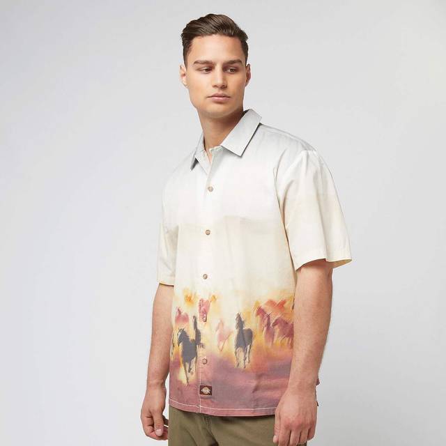 Dickies Cotton Regular Fit Run Wild Graphic Shirt, Oak Buff