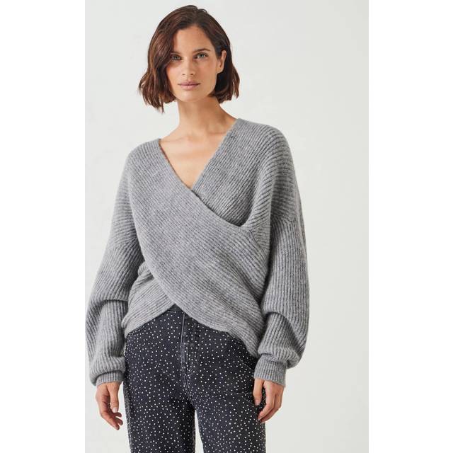 HUSH Betty Fluffy Cross Front Jumper