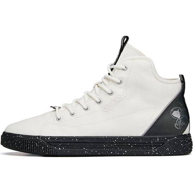 ANTA x SNOOPY Skateboarding Series Sneakers High  'White Black' 912138601-2 - White/Black - 6.5