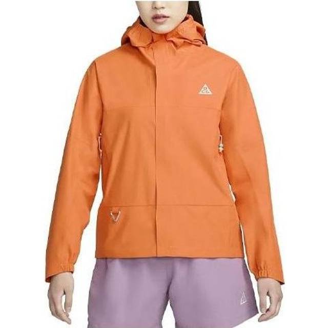 (WMNS) Nike ACG Cascade Rain Storm-FIT Water-Resistant Lightweight Jacket Asia Sizing 'Orange' DV9523-885 - Bright Mandarin/Summit White - XL