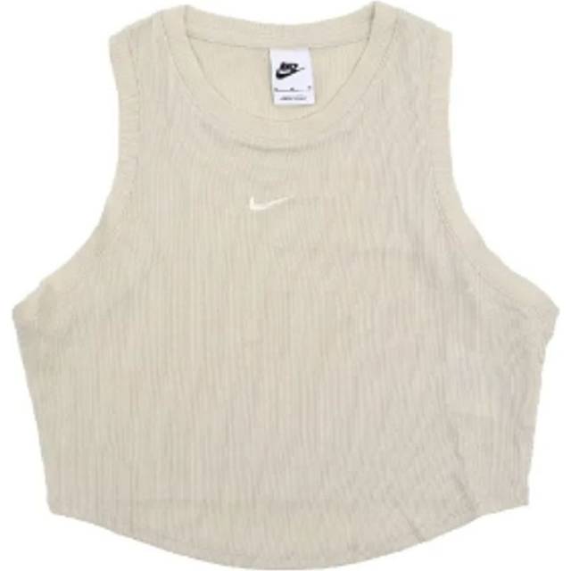 (WMNS) Nike Sportswear Essentials Ribbed Cropped Tank Top 'White' FB8280-104 - L