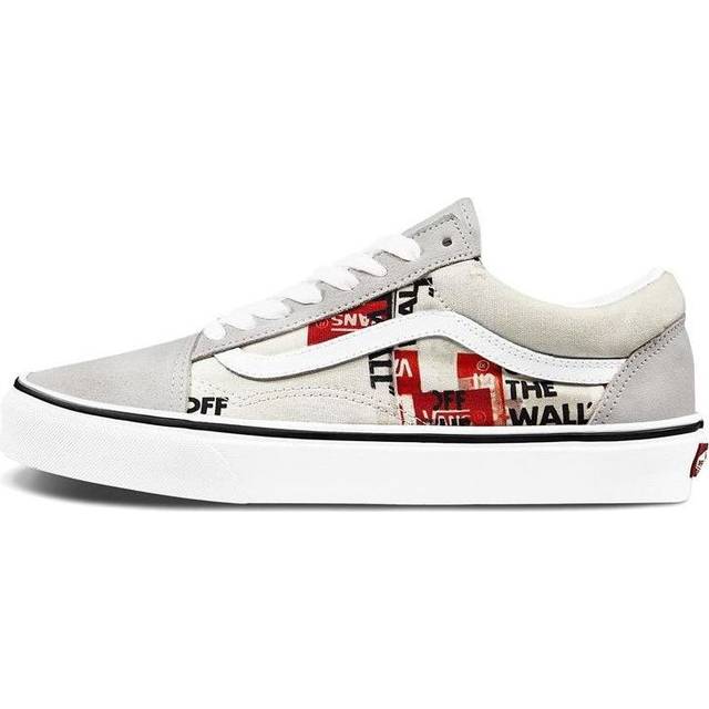 Vans Old Skool 'Packing Tape - Blanc De Blanc' VN0A4U3BWN4 - GrayWhiteRed