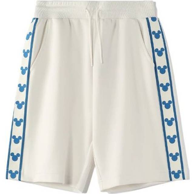Li-Ning x Disney Graphic Striped Shorts 'Beige' AKSR531-1 - Beige/Blue