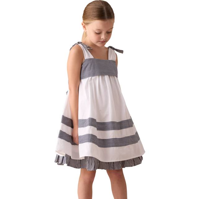 Angel & Rocket Kids' Tie Shoulder Dress, White
