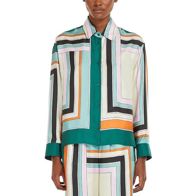 Max Mara, Shirts, female, Multicolor, S, Silk Multicolor Shirt
