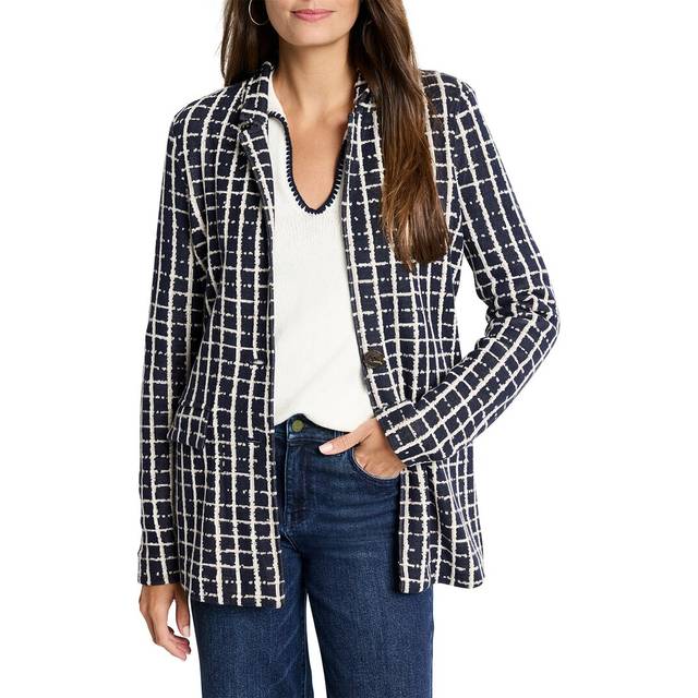 Nic+Zoe Petite Painted Plaid Boyfriend Blazer