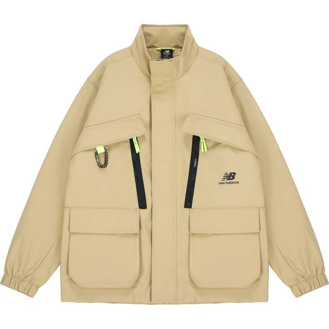 New Balance Men's New Balance Fleece Lined Stay Warm Woven Sports Jacket Khaki AMJ21357-MS