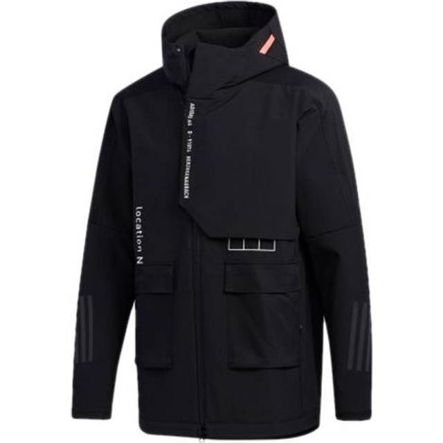 adidas M Tech Outr JKT Zipper Cardigan Casual Sports Hooded Jacket Black FU6569