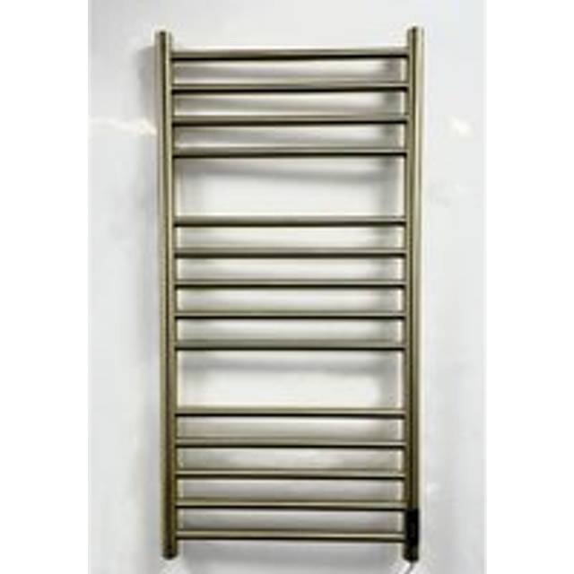 (500mm W) Brushed Brass Stainless Steel Electric Towel Rail