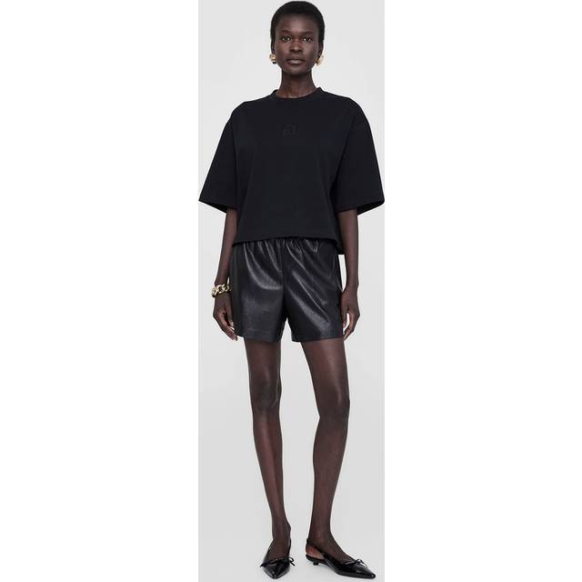 Myers Cropped Tee Framed Monogram - Black L