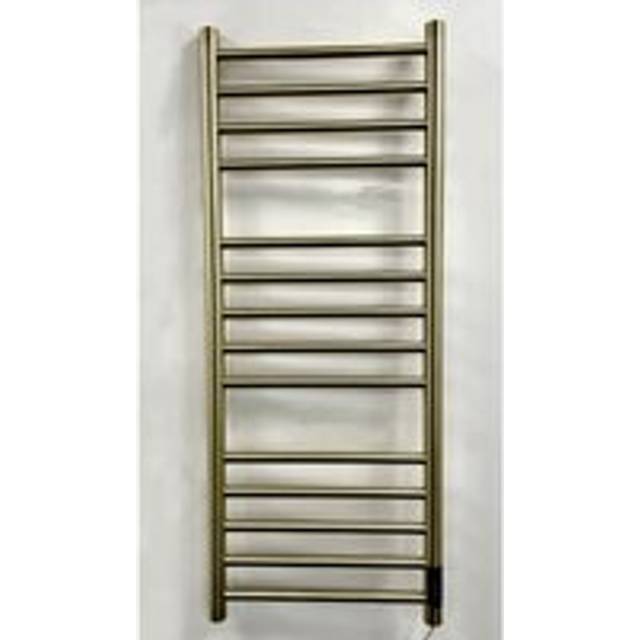 (400mm W) Brushed Brass Stainless Steel Electric Towel Rail