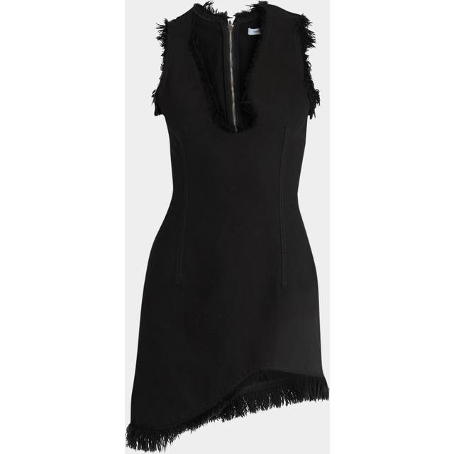 Ferragamo Women Mini dress with frayed edges Black