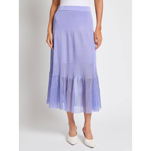 Heritage-Fit Pleated Knit Maxi Skirt - Viola - X-Small