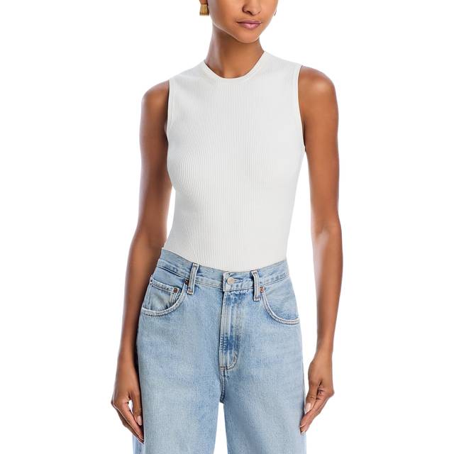 Sid Ribbed Sleeveless Pullover - OFF WHITE - X-Large