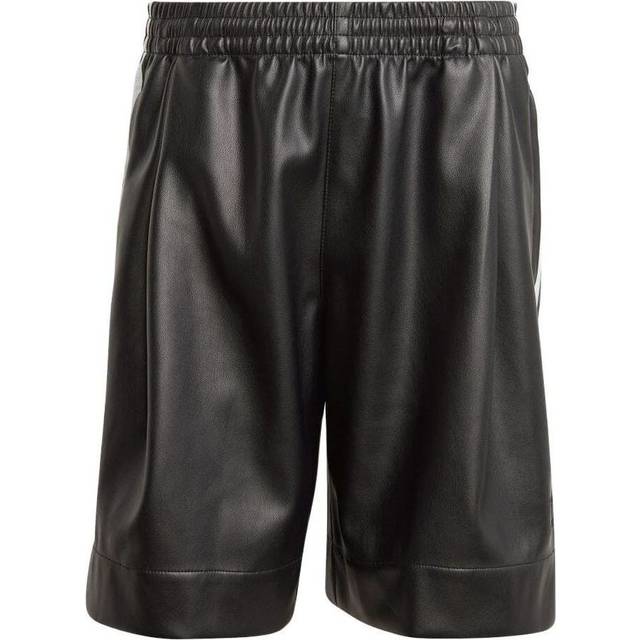 adidas Faux Leather Adicolor 3-Stripes Shorts Asia Sizing 'Black' IZ4043 - XS