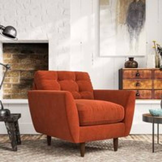 Anders Armchair - Luxury Velvet Orange Umber