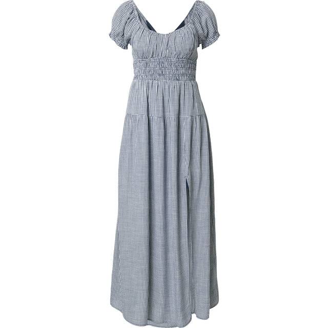 Short-Sleeve Open-Back Maxi Dress