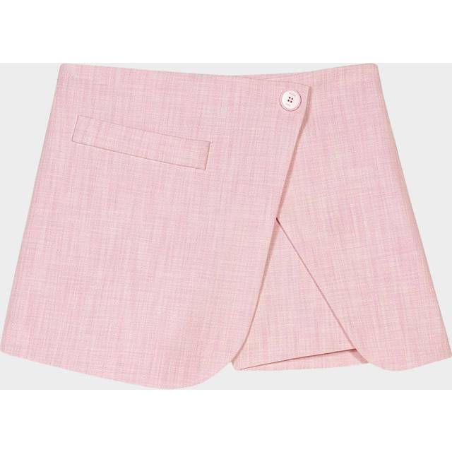 Short Tailleur Trompe L'Œil - Rose - Maje -  Matière principale: 83% viscose, 14% polyester, 3% elasthanneMatière de dessous: 100% polyester - Prêt-à-porter > Bas > Shorts