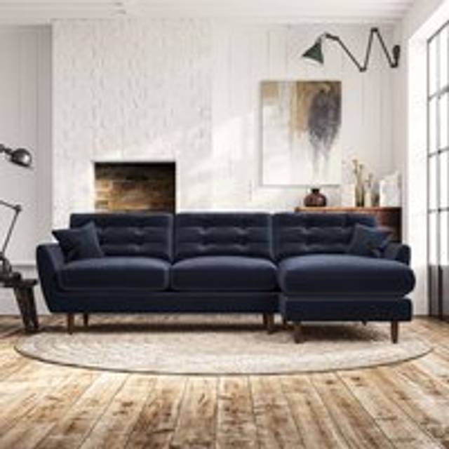 Anders 4 Seater Corner Chaise Sofa - House Velvet Luxe Navy