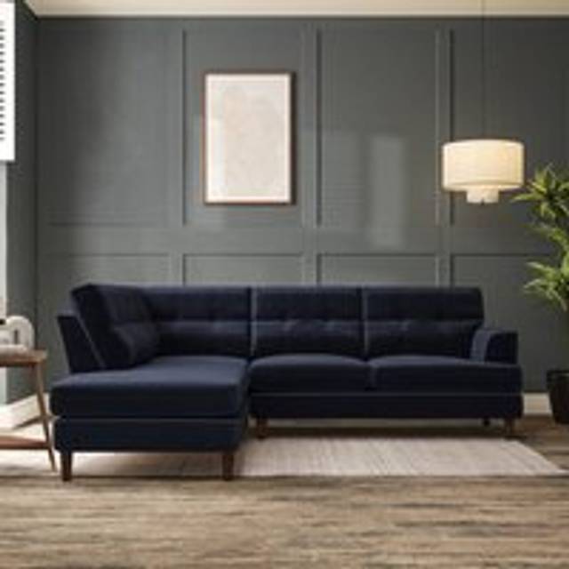 Cooper 4 Seater Corner Chaise Sofa - House Velvet Luxe Navy