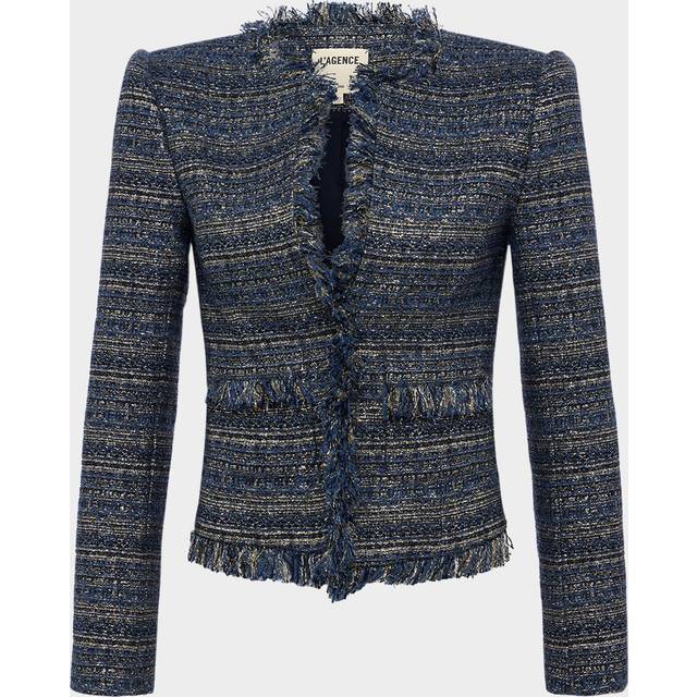 Angelina Metallic Tweed Jacket - BLUEGREEN MULTI TWEED - 2