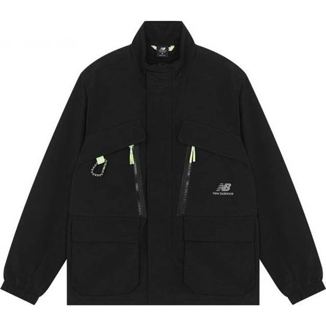 New Balance Men's New Balance Fleece Lined Stay Warm Woven Sports Jacket Black AMJ21357-BK