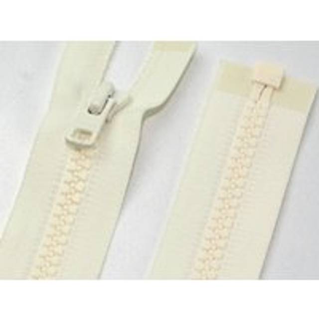 YKK Vislon Chunky Open End Zips Cream