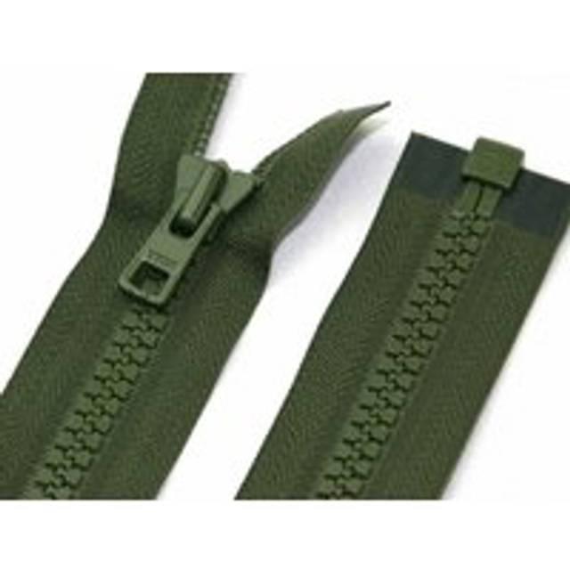 YKK Vislon Chunky Open End Zips Khaki Green