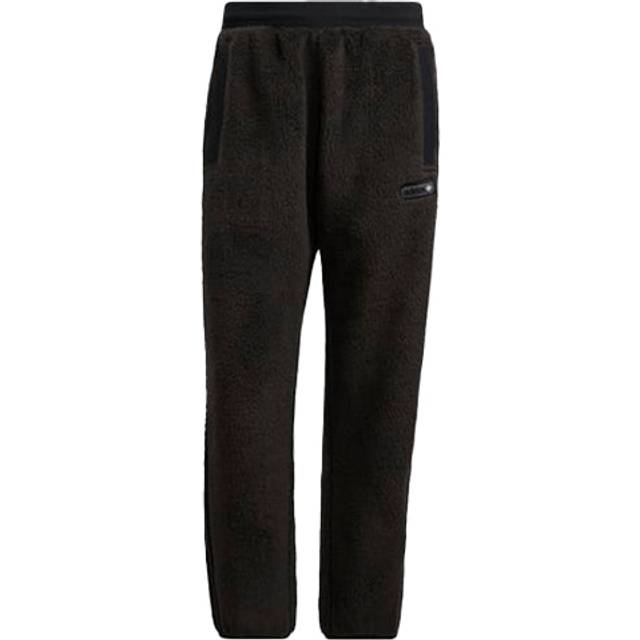 Adidas Originals Clover Plush Warm Drawstring Fleece-Lined Track Pants Men Bottoms Black H31298 XS