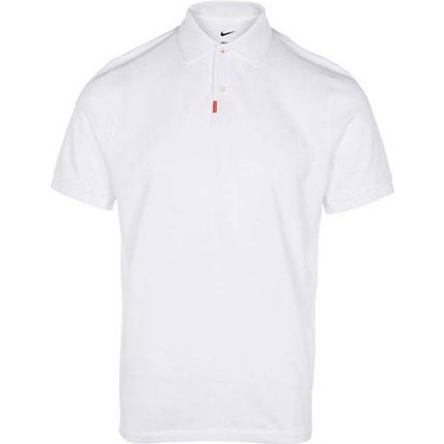 Men's Nike Solid Color Logo Embroidered Half-Fastening Pullover Short Sleeve White Polo Shirt DB3264-100 - Default Color - XXL