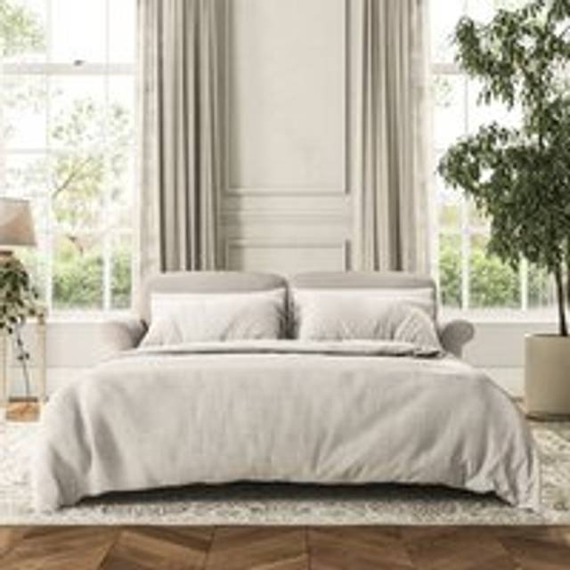 Evie 2 Seater Sofa Bed - Chunky Tonal Weave Natural