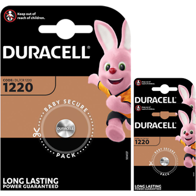 Duracell dl1220 cr1220 1220 3v lithium coin cell battery x 3 long expiry