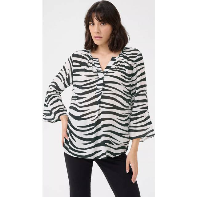 KAFFE Lea Zebra Print Top