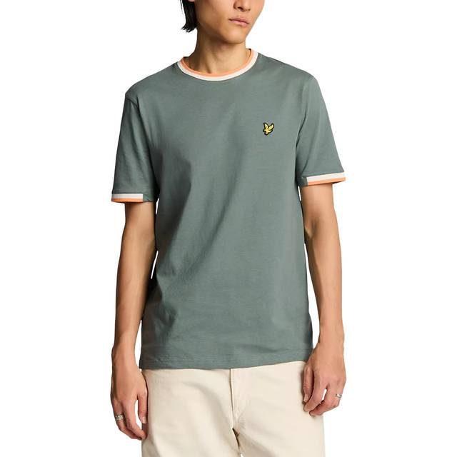 Lyle And Scott Men's Half Tipped T-Shirt - Tan - Size: 42