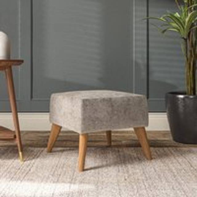 Marlow Footstool - Chunky Chenille Mushroom