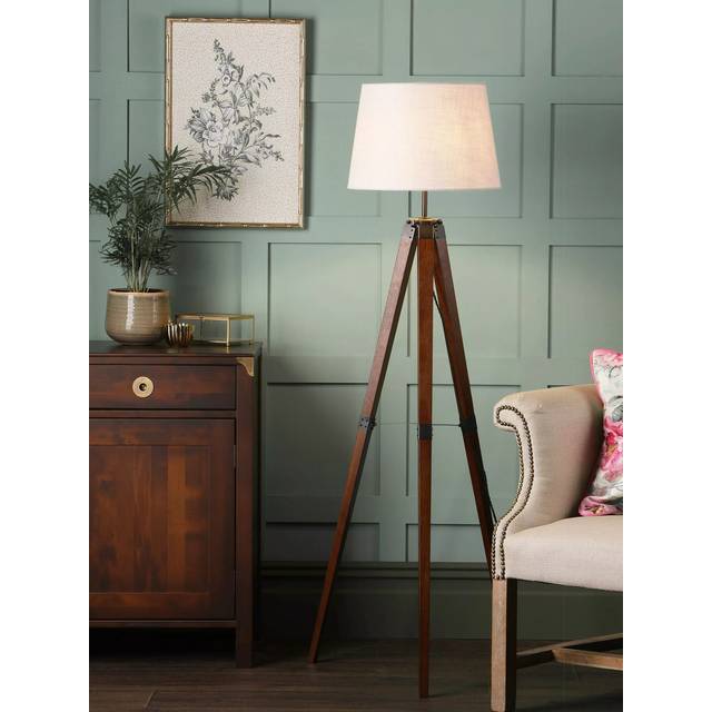 Laura Ashley Burdale Tripod Floor Lamp, Antique Brass