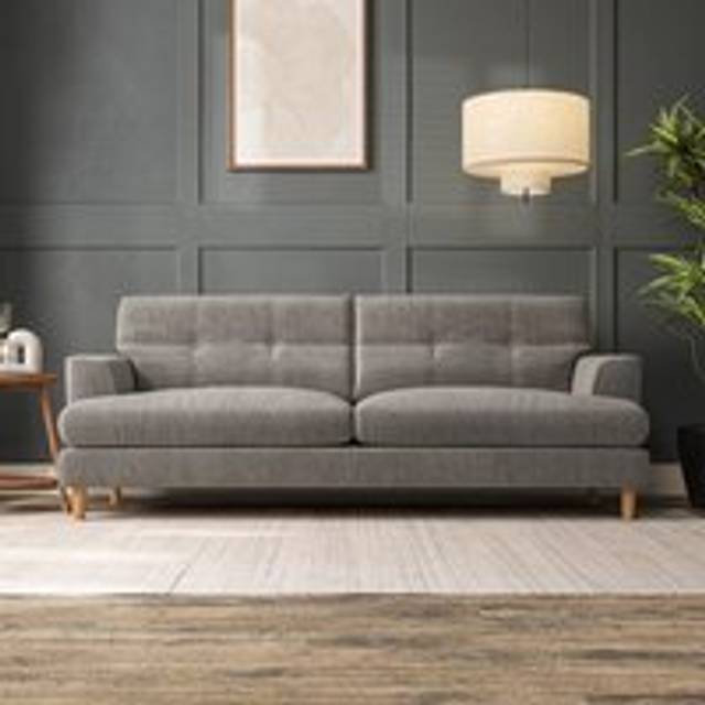 Cooper 4 Seater Sofa - Tonal Plush Chenille Grey